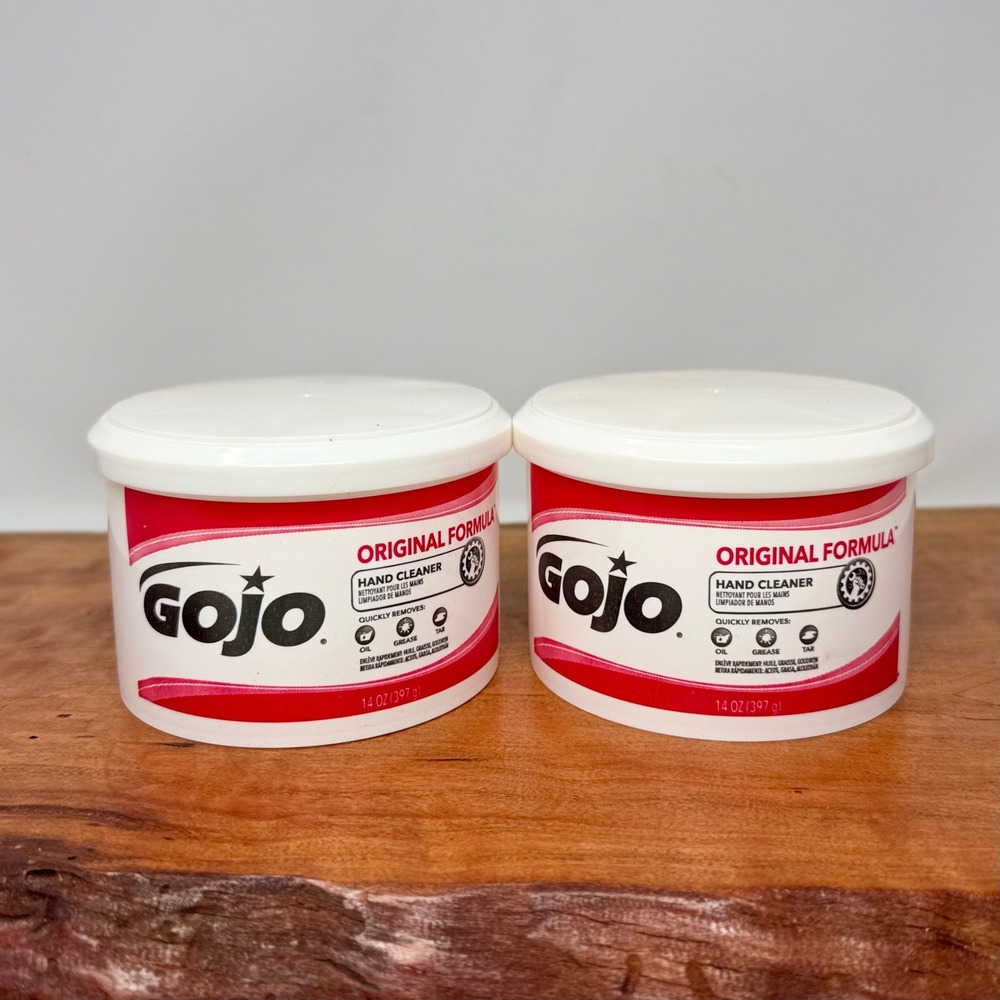2x Gojo Original Formula Hand Cleaner 14oz Tubs Waterless Grease Tar Oil Remover